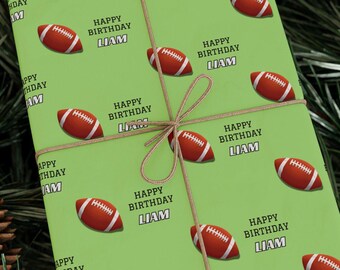 Football Birthday Wrapping Paper | Sports Themed Gift Wrap