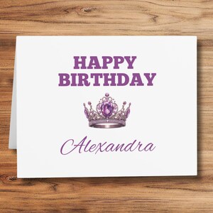 Biglietti d'auguri, biglietto d'auguri personalizzato con corona viola, set di cancelleria per feste, inviti personalizzati per eventi, biglietti di auguri, biglietti in grandi quantità