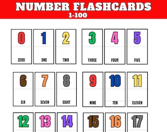 Printable Number Flashcards 1-100: Early Learning (PDF)
