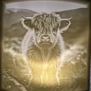 highland cow nightlight