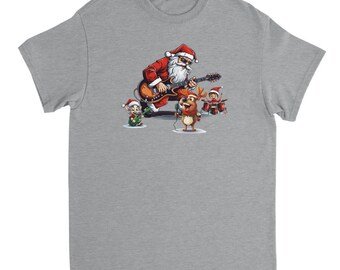 Santa Has a Rock Band | Musician Holiday Shirt | Christmas Tee Shirt