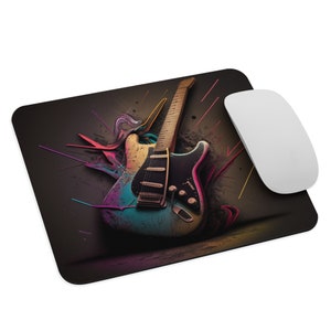 Electric Guitar Mouse Pad Gift for Guitar PlayerFender Strat Style Mouse pad