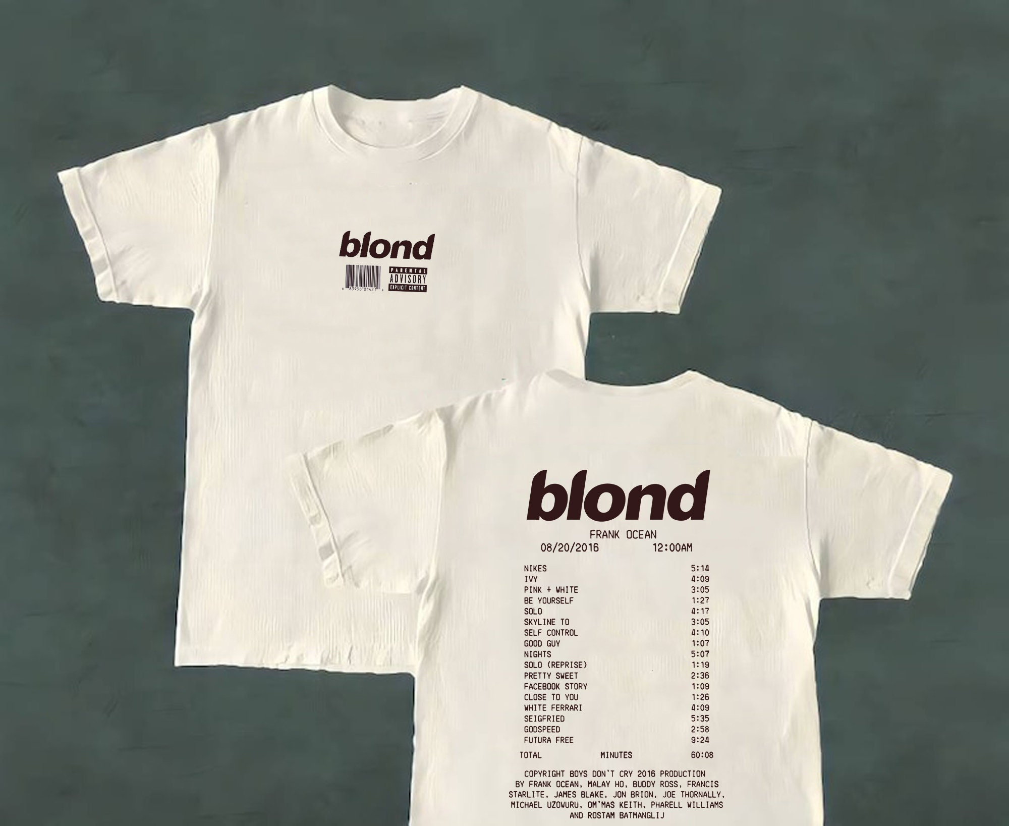 Frank Ocean Blond White Ferrar T Shirt