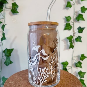 Vertical Logo Glass Tumbler – Summer Moon Coffee