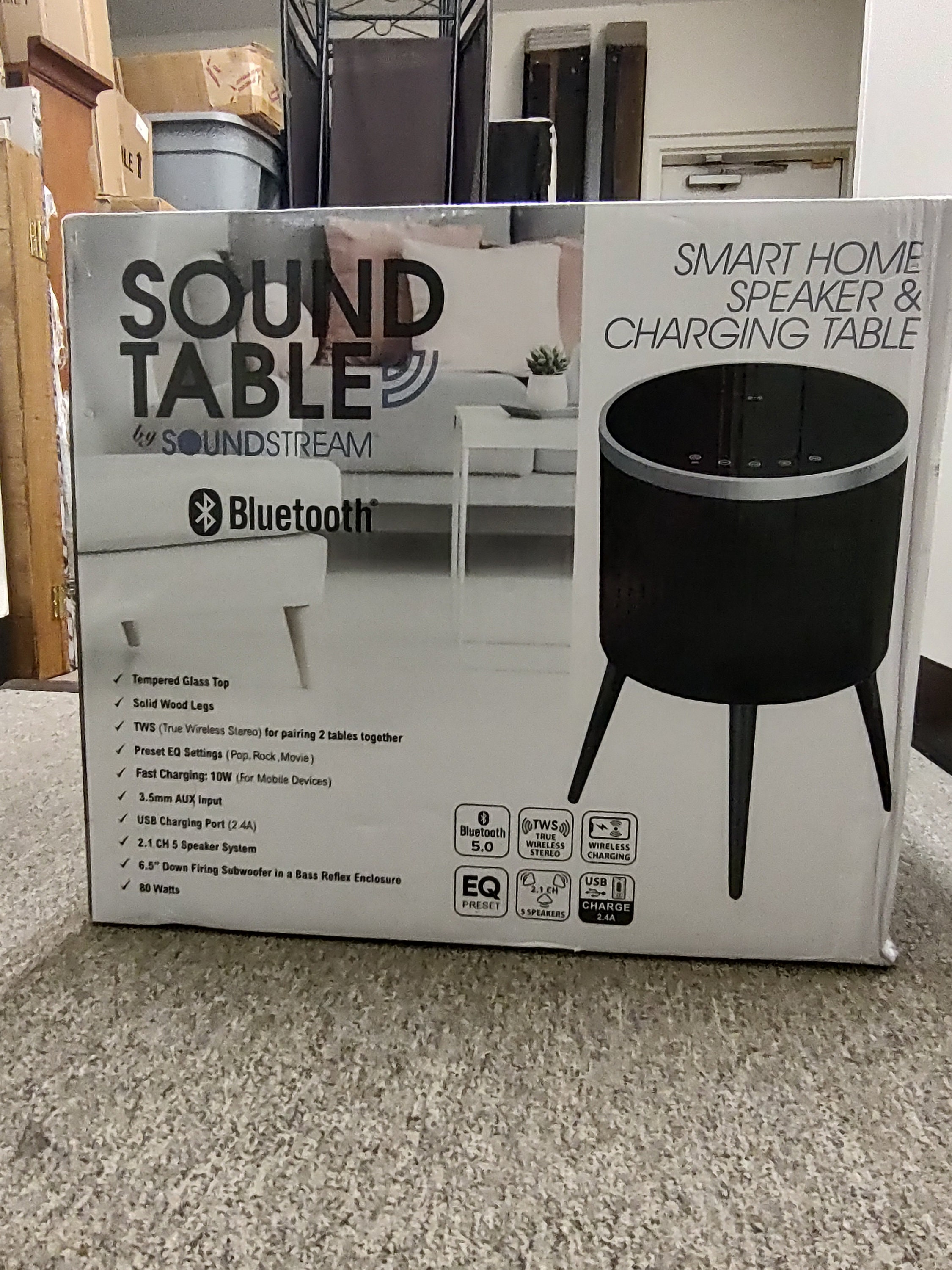 Sound Table by Soundstream- All in One Smart Home Speaker & Charging ...
