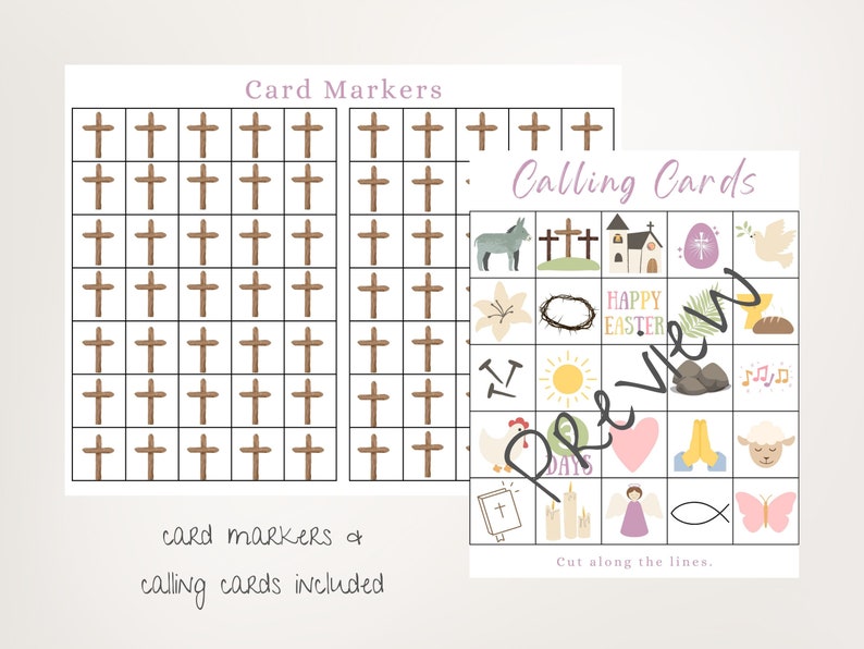 Resurrection Bingo Game Printable Easter Bingo Bible Bingo Sunday