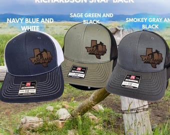 Texas Landman Leather Patch Trucker Hat, Richardson Flexfit