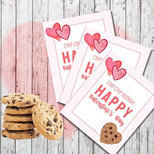Valentines Day Gift Tags | Valentine&#39;s Day PDF | Instant Download | Happy Valentine&#39;s Day Cookies Tag | Chip Chip Hooray