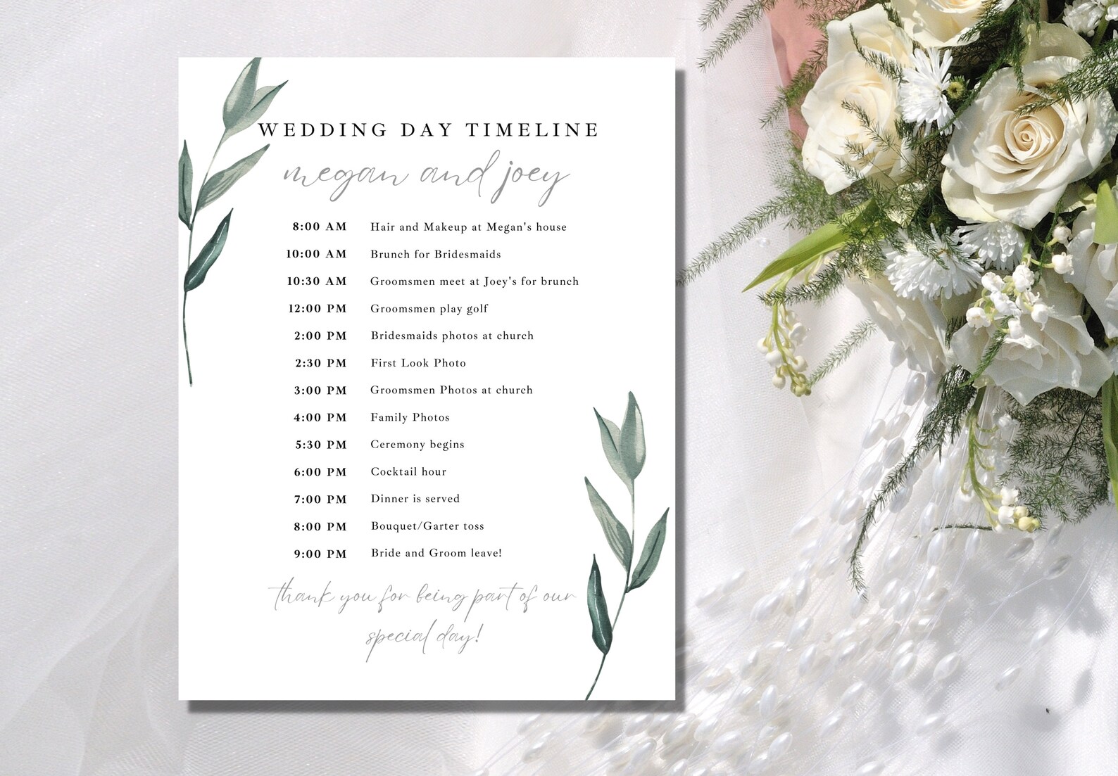 Wedding Timeline Template Bridal Party Timeline Wedding Order of Events