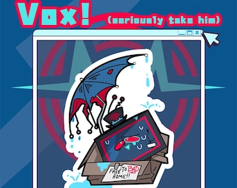Voxtek Vox en una caja (pegatina)