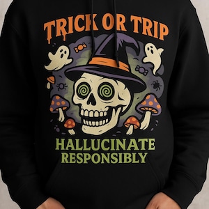 Trick or Treet Halloween Kapuzenpullover | Halloween Kapuzenpullover | Retro Halloween Kapuzenpullover | Lustiger Halloween Pullover