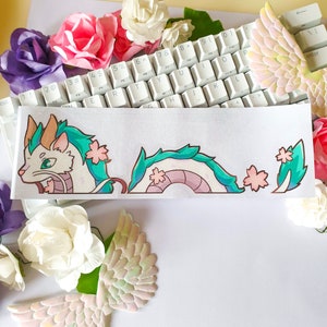 Dragon Haku Peeker | Cute Bumper Sticker | UV resistant Waterproof anime art car decal laptop