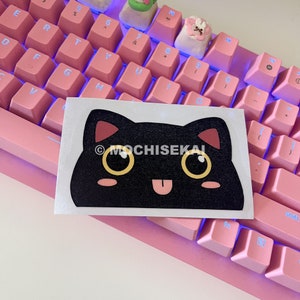 MLEP Cat Peeker| Cute Black cat car decal | Kitty waterproof sticker | UV resistant sticker| buy 4 get 1 free