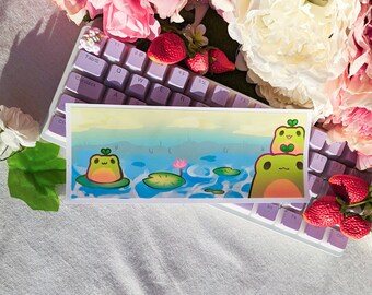 Frog Scenic Slap｜ Car decal Waterproof UV resistant Sticker｜Toad Lily pads Bumper Sprout Art