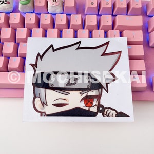 Grey Hair Anime Peeker | Waterproof UV resistant car decal | Bumper sticker |