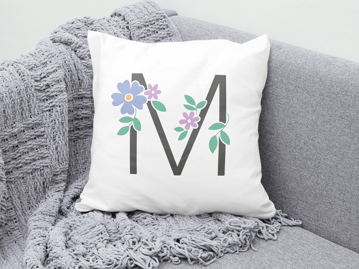 Graphic Floral Alphabet SVG PNG Monogram 26 Individual Files Capital ...