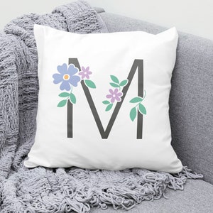 Graphic Floral Alphabet SVG PNG Monogram 26 Individual Files Capital ...