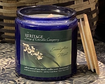 Eucalyptus Mint Candle: Aromatherapy Coconut Soy Jar Candle