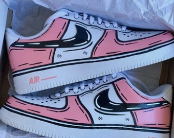 Custom "Pink Sketch" Air Force 1