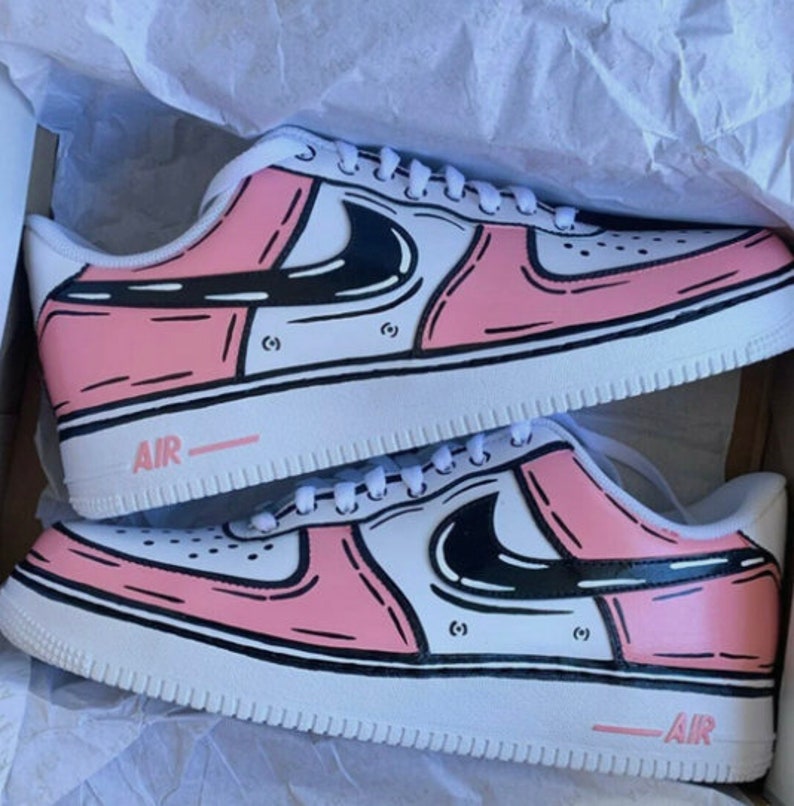 Custom pink Sketch Air Force 1 Etsy Custom pink sketch air force 1 etsy