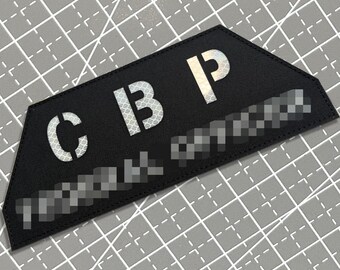 Custom Back Panel Patch for Plate Carrier, Reflective Vest Panel, Custom Size, Custom Shape, Hook Backed Patch