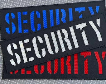 Custom SECURITY Patch, Personalized Tactical Identifier Patch, Laser Cut,  Hook Security Officer Name Tape for Vest