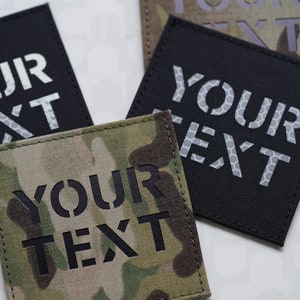 3.5X3.5in Custom Callsign patch IR patch Infrared Reflective Patches Military patches Tactical patches laser cut patch