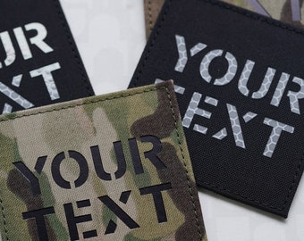 Custom Callsign Patch, Infrared Reflective, Laser Cut (3.5x3.5in)