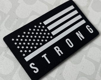 3.5x2in Custom US Flag Name Patch – Reflective & Glow-in-the-Dark Military Tactical Patches, Ultra-Thin, Camouflage Fabric