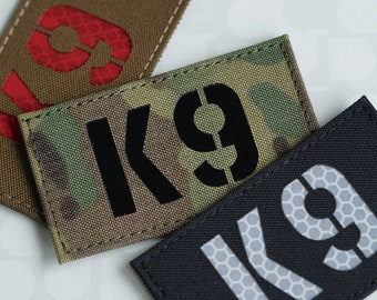 3.5X2in Custom K9 Dog patch personalized War Law Enforcement Handler  IR patch Infrared Reflective Patches Tactical patches
