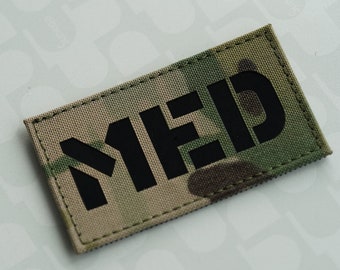 MED Tactical Patch, IR Reflective, Laser Cut (3.5x2in)