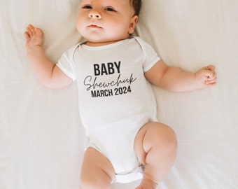 Custom Baby Bodysuit, Personalized Baby Pregnancy Announcement