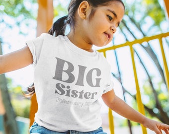 Big Sister Tshirt, personalized date, customized pregnancy reveal shirt