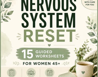 Nervous System Reset Workbook | Stress Relief for Women 45+ | Burnout Recovery (PDF Download)