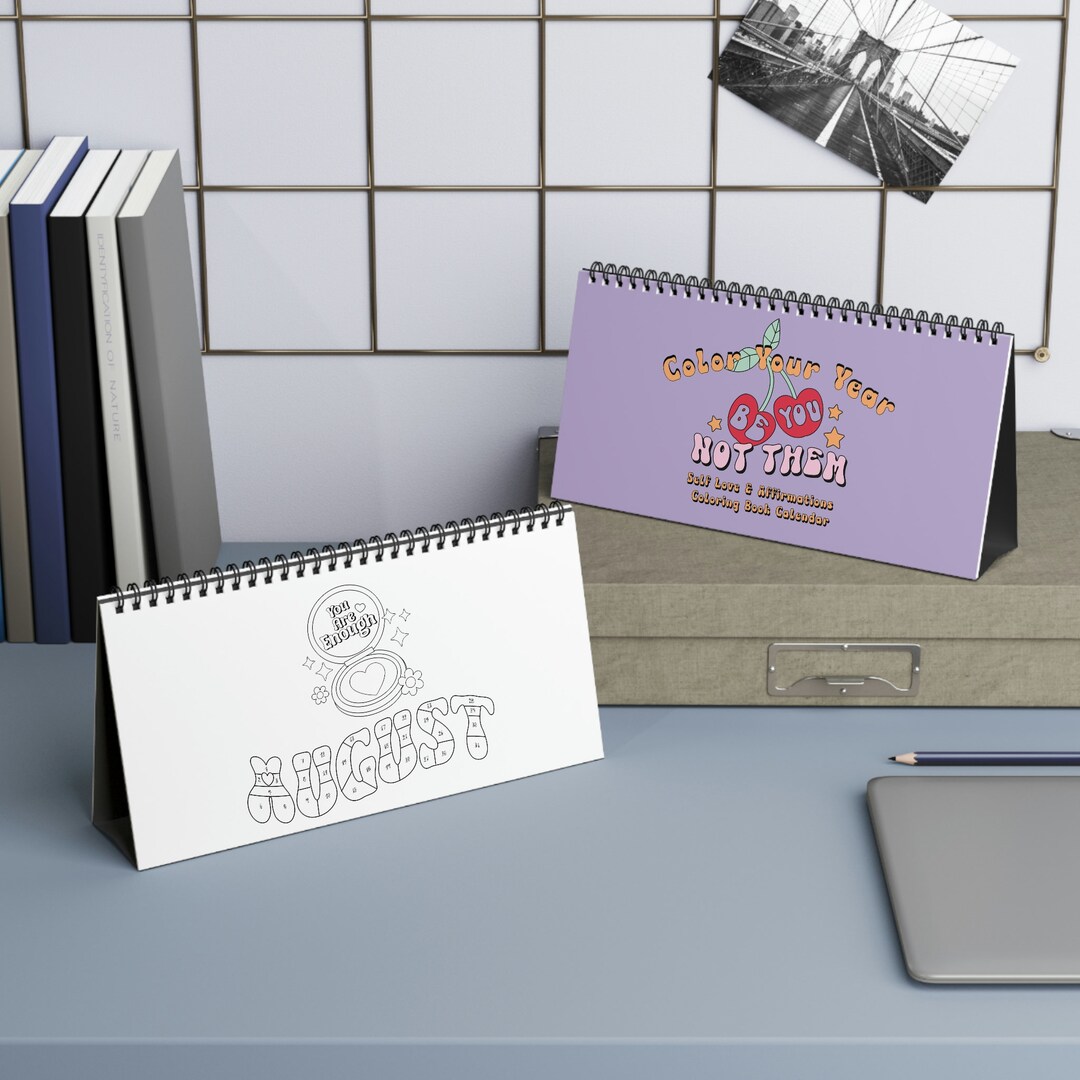 2023 Coloring Book Desk Calendar Mindfulness Calendar Etsy France