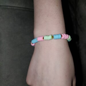 Preppy Pastel Handmade Clay Bracelet - FREE Shipping!