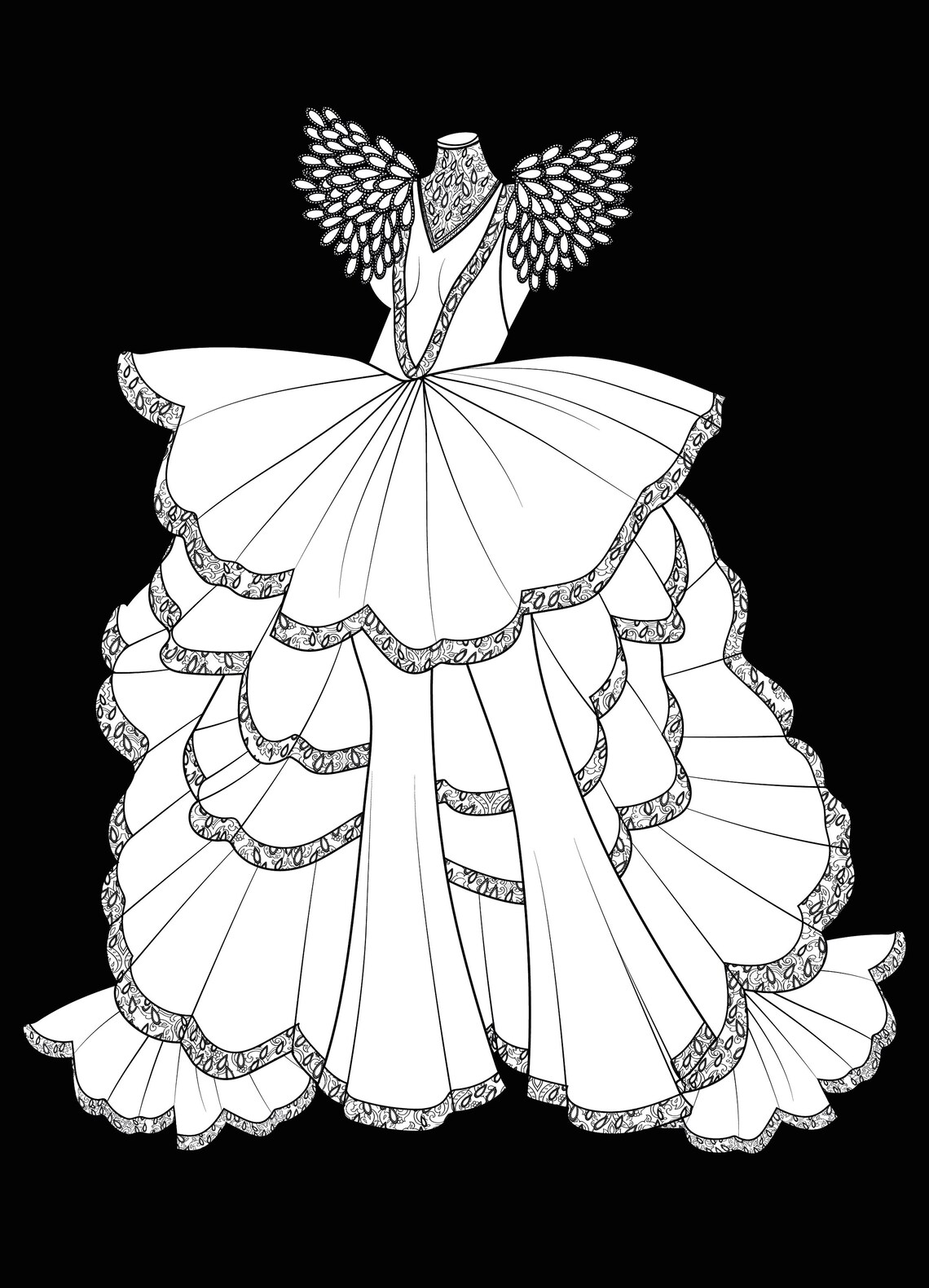 dress-coloring-book-dress-coloring-book-for-teens-and-adults-etsy