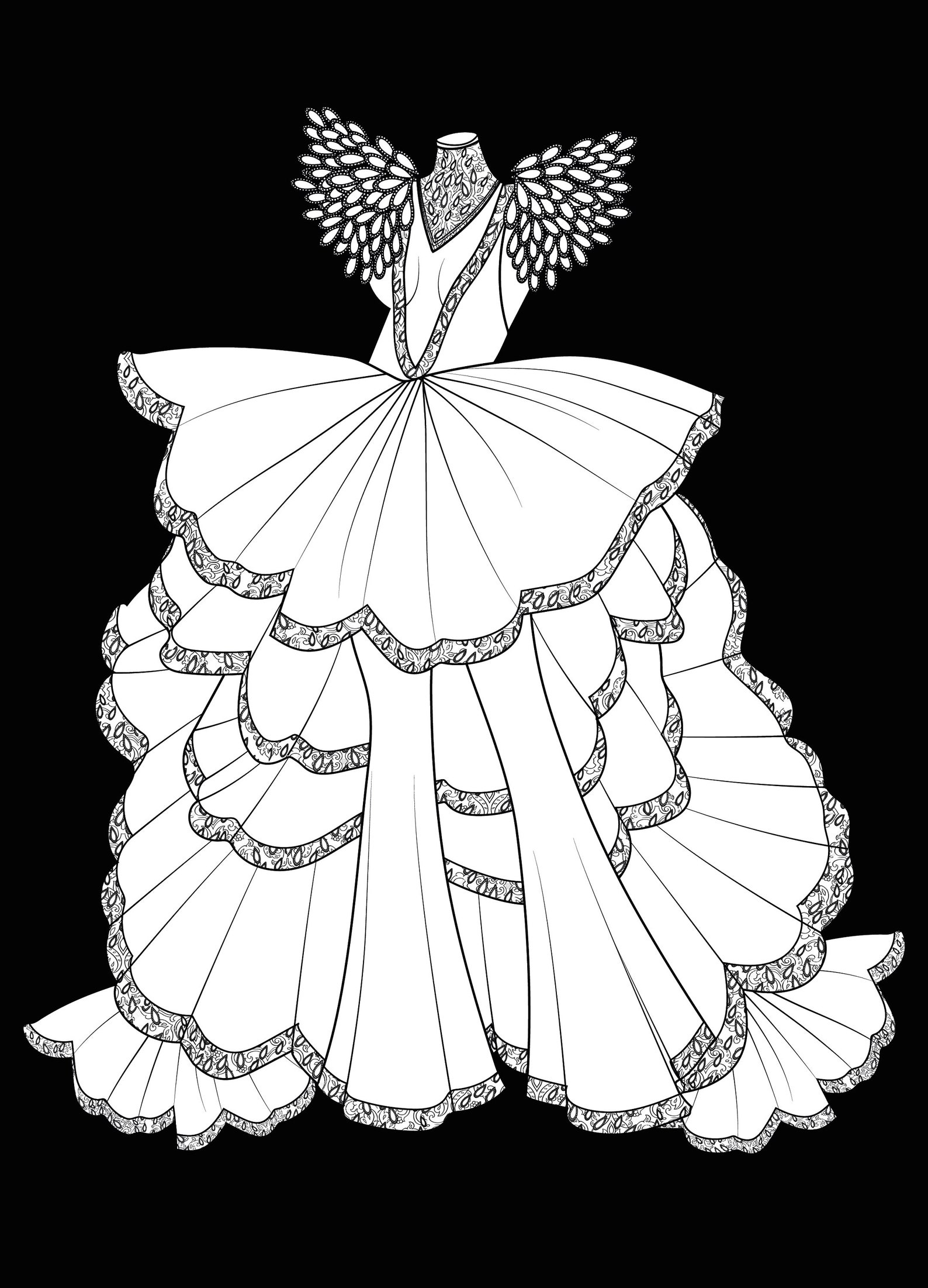 dress-coloring-book-dress-coloring-book-for-teens-and-adults-etsy