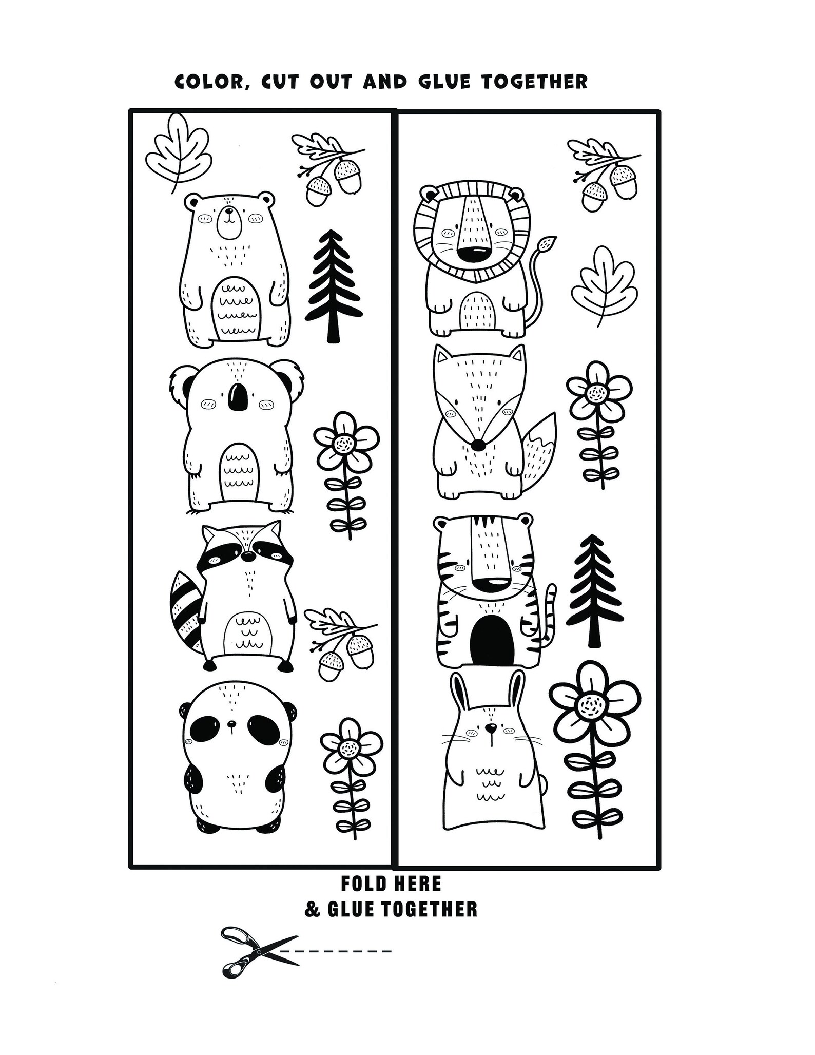 Kawaiiness Bookmark Printable Kawaii Bookmarks Birthday Girl Craft ...