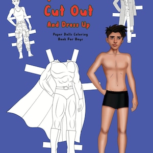 Superhero Boys Activity Book, Boy Superheroes, Heroes Coloring, Printable paper doll PDF,  Montessori Sensorial Activities, Coloration Hero