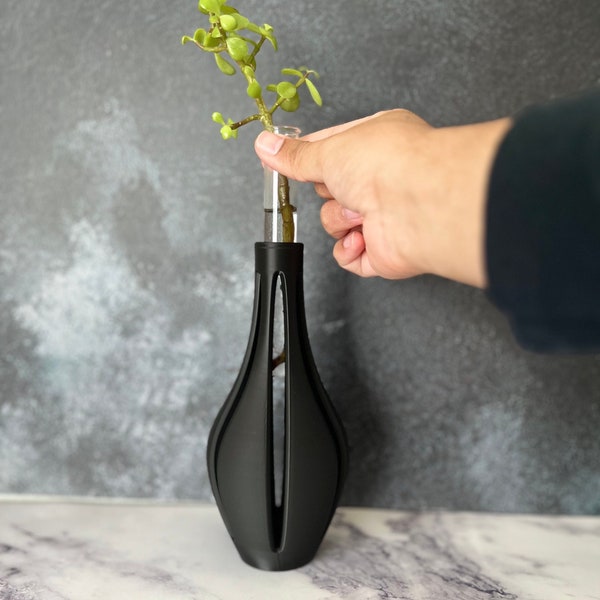 Modern Vase- The Plant Propagation Vase, 3D printed home decor, Unique Minimalist Vase for Dried Flowers, Propagation Station