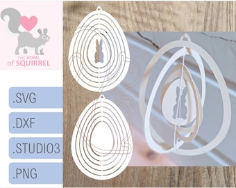 Plotter file Easter 3D spring pendant Papercut Spring SVG Easter egg Egg Plotter File Cricut Cameo Brother Silhouette pendant Easter decoration