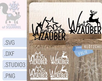 File plotter file laser scritte inverno stella magica renna SVG Blocchi di Natale Cricut Decorazione natalizia decorazione decorazione del blocco natalizio