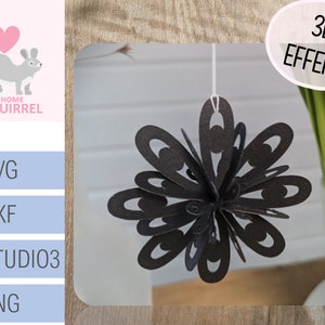 Fichier traceur 3D fleur SVG fleur printemps Pâques pendentif papier fleur printemps mariage traceur fichier Cricut pendentif décoration fête dxf