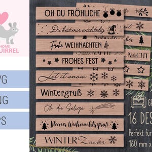 Laser file laser engraving including commercial license lettering Christmas winter time blocks SVG blocks texts laser cut file engraving laser