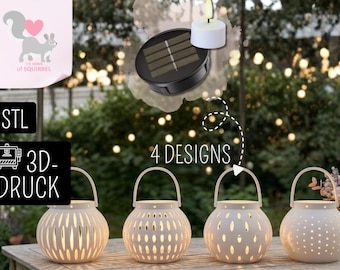 3D-printbestand STL voor lantaarns op zonne-energie Henkel lantaarn windlicht tuindecoratie zomertuinlantaarn decoratie tuinverlichting balkonverlichting