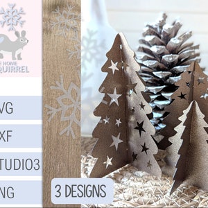3D Tannenbaum Weihnachtsbaum Plotterdatei SVG Weihnachten Winter Papercut Weihnachtsdeko Plotter Cricut Brother Silhouette png Deko Sterne