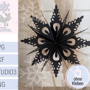 Fichier traceur 3D papier étoile étoile de Noël svg étoile de Noël décoration de Noël pendentif décoratif fichier traceur décor de Noël pendentif étoile