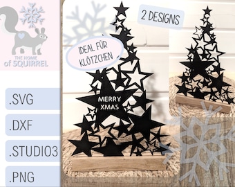 Albero di Natale, abete, stella, file SVG per plotter, blocchi natalizi, file per plotter, laser, decorazione natalizia, decorazione, decorazione a blocchi, decoro