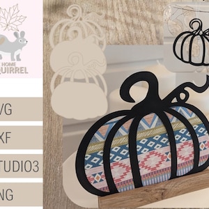 カボチャ ブロック デコレーション プロッター ファイル 秋の装飾 秋の SVG ブロック 花 Cricut シルエット ハロウィン プロッター 秋の装飾 装飾 dxf